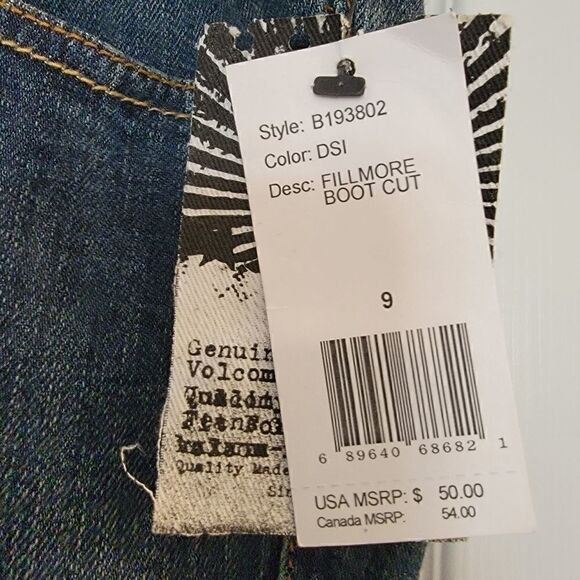 Volcom Fillmore Bootcut Jeans size 9 NWT - Picture 3 of 5